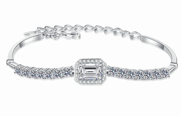 Moissanite Bracelet- اسوارة الماس الموزنايت - 1 قراط