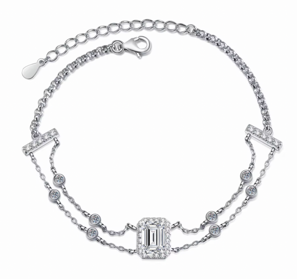 Moissanite Bracelet- اسوارة الماس الموزنايت - 1 قراط