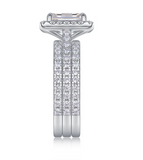 Emerald Cut - Triple Band - Engagement Ring- Moissanite Diamond  -  خاتم الماس موزنايت  |3 قطع