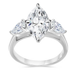 5ct | Three-Stone Engagement  Moissanite Diamond Ring -  خاتم الماس موزنايت
