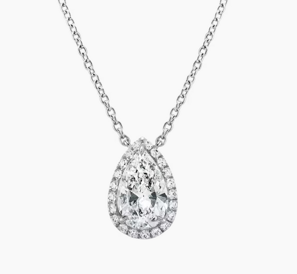 pear cut diamond Moissanite -   1carat | قلادة الماس الموزنايت
