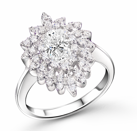 Moissanite Diamond Ring -  خاتم الماس موزنايت | 1 قراط