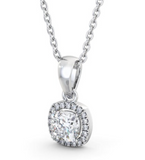 cushion cut Moissanite diamond -   2carat | قلادة الماس الموزنايت