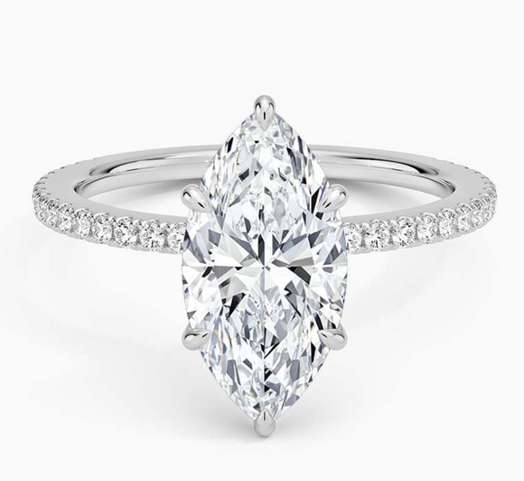 Marquise Moissanite Diamond Ring  | 2 ct -  خاتم الماس موزنايت