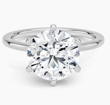 3 ct Round Brilliant Cut Solitaire Diamond Engagement Ring - خاتم الماس موزنايت
