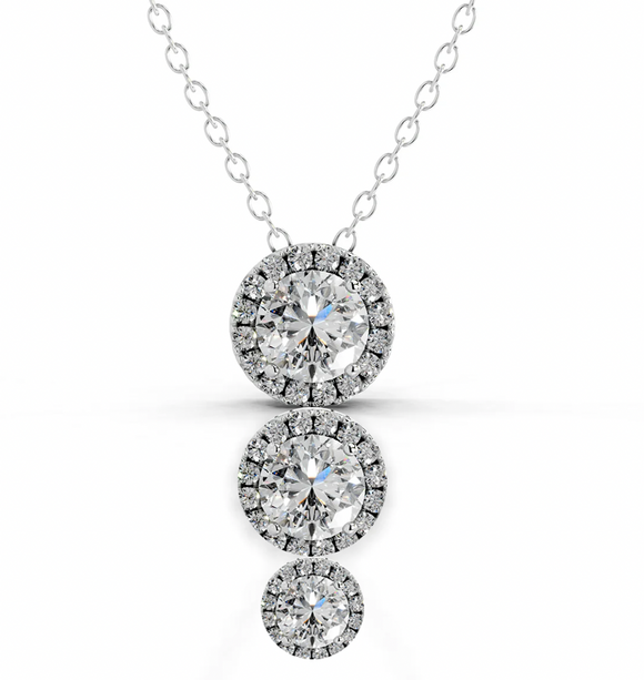Moissanite diamond necklace -   قلادة الماس الموزنايت