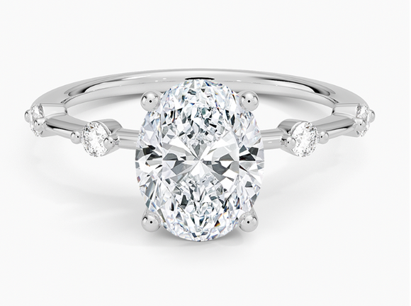 Oval Cut  Moissanite Diamond Ring | 4.5 carat  -  خاتم الماس موزنايت