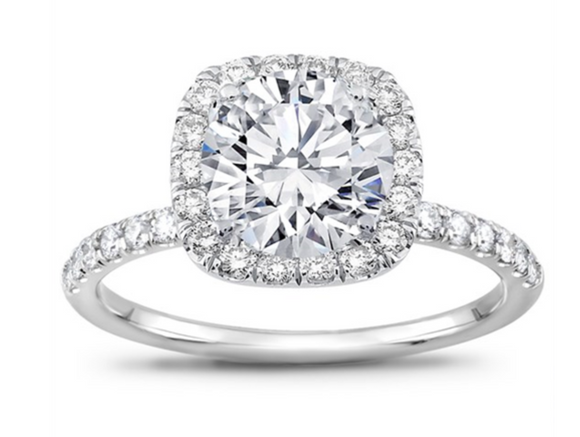Lady Moissanite Diamond Ring- خاتم الماس الموزنايت | 2 قراط