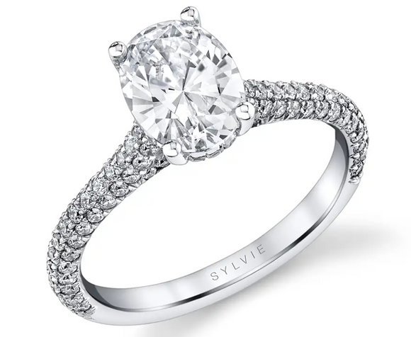 Oval Diamond Moissanite Ring -  خاتم الماس موزنايت |  3 قيراط