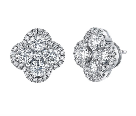 Moissanite Diamond Stud Earrings | - حلق الماس الموزنايت