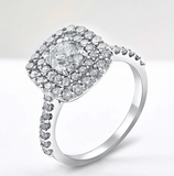 Cushion Moissanite Diamond Ring -  خاتم الماس موزنايت