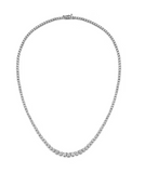3-5 mm | Moissanite Diamond Tennis Necklace | مُتدرج في المقاس لحب الألماس |  قلادة الماس الموزنايت تنس