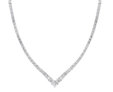 3-5 mm | Moissanite Diamond Tennis Necklace | مُتدرج في المقاس لحب الألماس |  قلادة الماس الموزنايت تنس