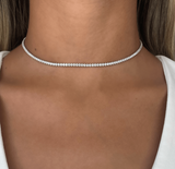 Moissanite Diamond Tennis Necklace | 0.03  carat |  قلادة الماس الموزنايت تنس
