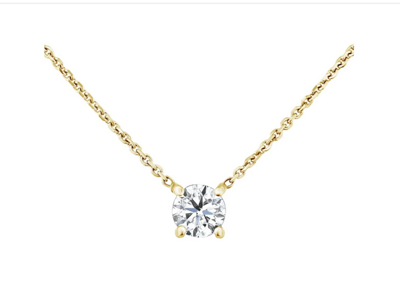 Moissanite Necklace brilliant shape - قلادة الماس الموزنايت