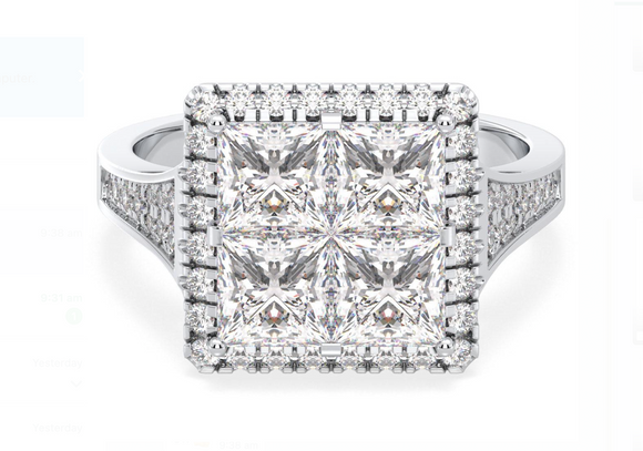 Moissanite Diamond Ring -  خاتم الماس موزنايت