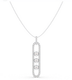 Moissanite diamond necklace - ميسكا  - قلادة الماس الموزنايت