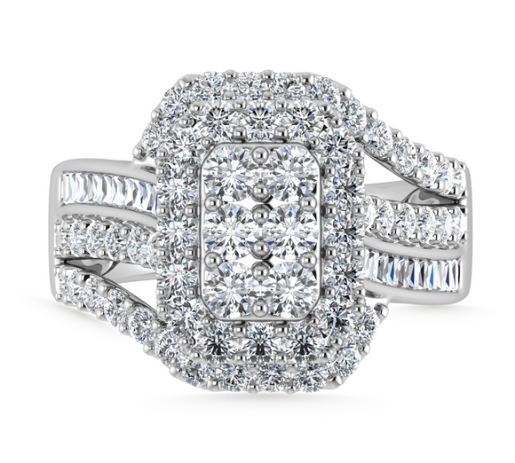 Moissanite Diamond Ring PRINCESS  - خاتم الماس موزنايت