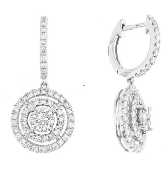 Moissanite Diamond Pear Shape Earrings | - حلق الماس الموزنايت