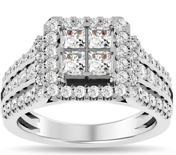Moissanite Diamond Ring Glistening  - خاتم الماس موزنايت