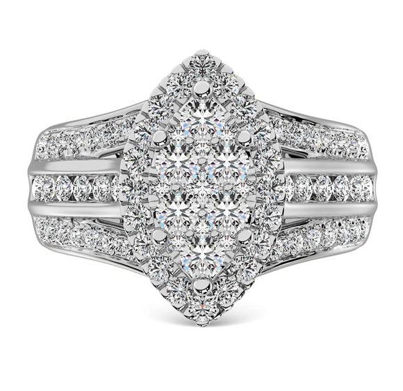 Moissanite Diamond Ring Statement piece  - خاتم الماس موزنايت