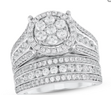 Moissanite Diamond Ring - خاتم الماس موزنايت - توينز قطعتين