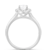 Oval Moissanite Diamond Ring - خاتم الماس موزنايت - توينز قطعتين