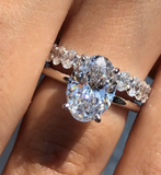 8.9 carat | Oval Moissanite Diamond Ring - خاتم الماس موزنايت - قطعتين