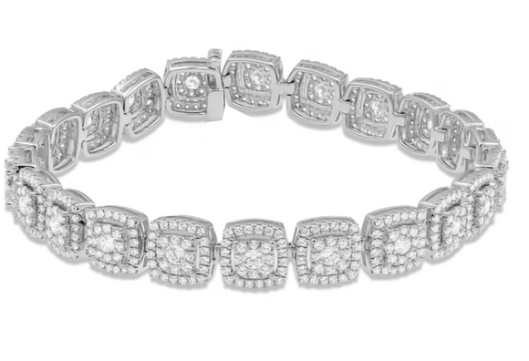 Queen Moissanite Diamond Bracelet  - اسوارة الماس الموزنايت