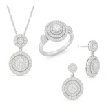 brilliant Moissanite Diamond  Set  - طقم الماس موزنايت