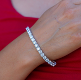 Tennis  Moissanite Bracelet اسوارة الماس الموزنايت   | نص قراط لكل حبة الماس - تنس  | 17.5 قراط الماس