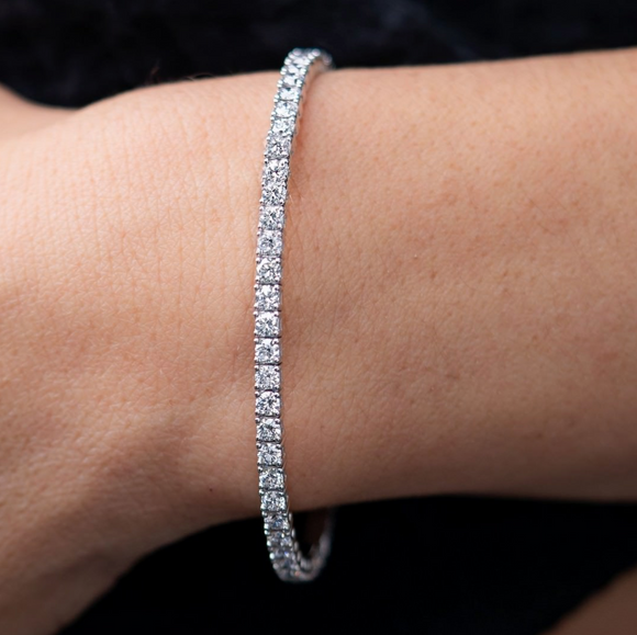 Tennis  Moissanite Bracelet  | 3mm | اسوارة الماس الموزنايت  0.15 قراط - تنس