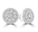Moissanite Diamond Earring- -حلق الماس الموزنايت