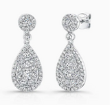 Moissanite Diamond Earring- -حلق الماس الموزنايت