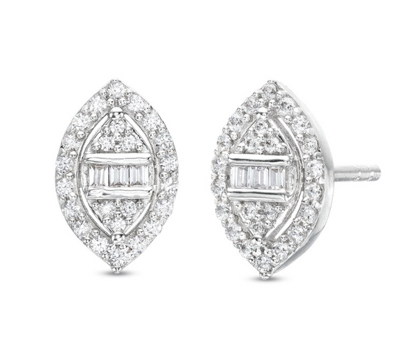 Moissanite Diamond Earring- -حلق الماس الموزنايت