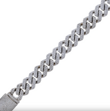 Men’s Moissanite Diamond Cuban Link Chain Bracelet