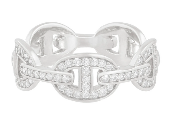 Hermes moissanite diamond ring women - خاتم الماس موزنايت إيرميز