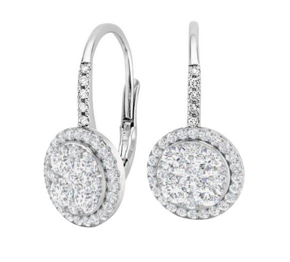 Moissanite Diamond Earring- -حلق الماس الموزنايت