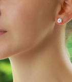 Solitaire mossnite diamond earring- -حلق الماس الموزنايت   | قيراط لكل واحدة