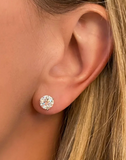 Solitaire mossnite diamond earring- -حلق الماس الموزنايت   | قيراط لكل واحدة