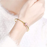 Natural  Rose Quartz Bracelet - اسوارة حجر الروز كوراتز