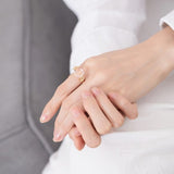 Rose Quartz Ring- خاتم حجر الروز كوراتز