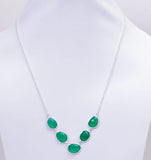 Green Onyx Gemstone Necklace- قلادة حجر الأونكس الأخضر