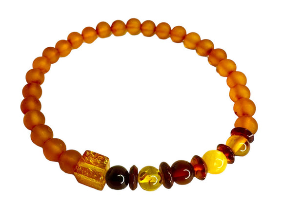 Honey Amber Bracelet- اسوارة العنبر العسلي