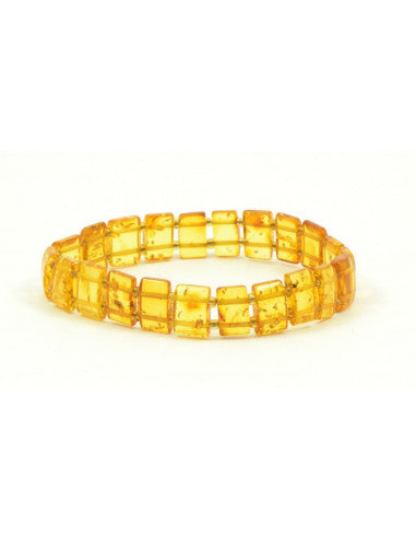 Rectangle shape Amber Bracelet - اسوارة العنبر للكبار