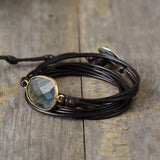 LABRADORITE WRAP BRACELET - إسوارة حجر اللابرودرايت  | تأقلم، أمان، توازن