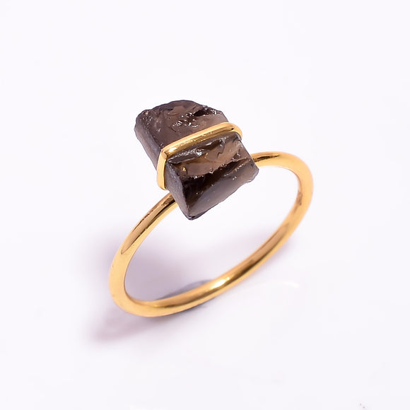 Smoky Raw Gemstone - خاتم السموكي كوارتز