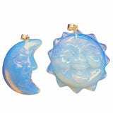 yin and yang ( moon&sun ) Opalite stone - تعليقة الشمس والقمر | موازنة طاقة الانوثة والذكورة