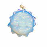 yin and yang ( moon&sun ) Opalite stone - تعليقة الشمس والقمر | موازنة طاقة الانوثة والذكورة