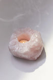 شمعة الروز كوارتز - rose quartz stone candle